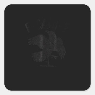 Crow, F-Caw-F Funny Bird Aesthetic Casual Square Sticker