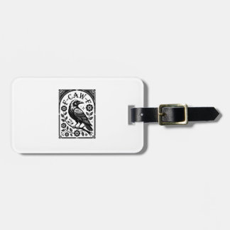 Crow, F-Caw-F Funny Bird Aesthetic Graphic Luggage Tag