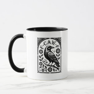 Crow, F-Caw-F Funny Bird Aesthetic Graphic Mug