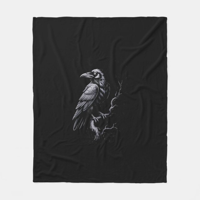 Crow, F-Caw-F Funny Bird Classic Cool Fleece Blanket (Front)