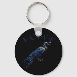 Crow, F-Caw-F Funny Bird Creative Casual Key Ring