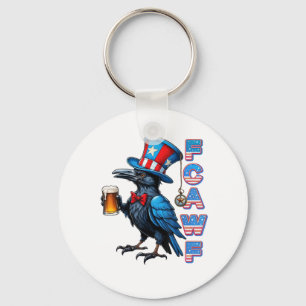 Crow, F-Caw-F Funny Bird Creative Casual Key Ring