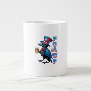 Crow, F-Caw-F Funny Bird Creative Casual Large Coffee Mug