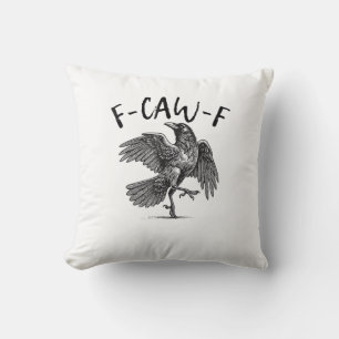 Crow, F-Caw-F Funny Bird Cushion