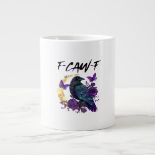 Crow F-Caw-F Funny Bird F-Caw-F Moon Gothic Adult Large Coffee Mug