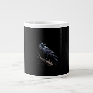 Crow, F-Caw-F Funny Bird Funny Quote Large Coffee Mug