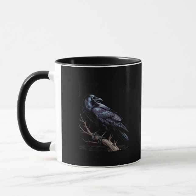 Crow, F-Caw-F Funny Bird Funny Quote Mug (Left)