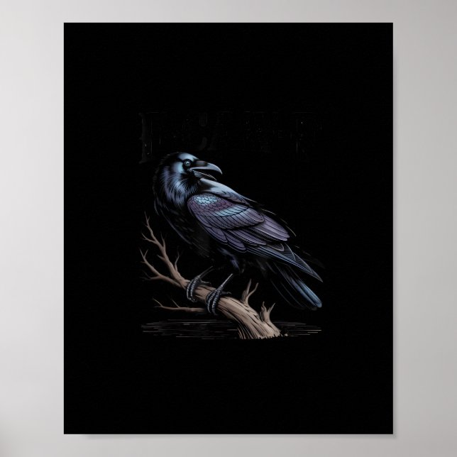 Crow, F-Caw-F Funny Bird Funny Quote Poster (Front)