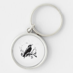 Crow, F-Caw-F Funny Bird Funny Trendy Key Ring