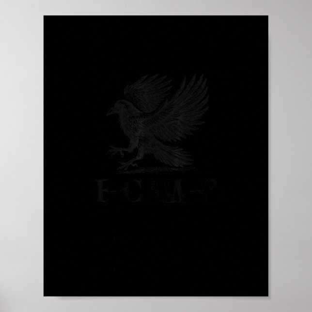 Crow, F-Caw-F Funny Bird Gothic Adult Humour Cool  Poster (Front)