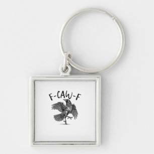 Crow, F-Caw-F Funny Bird Key Ring