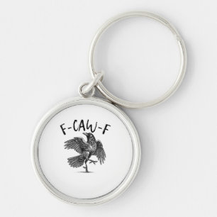 Crow, F-Caw-F Funny Bird Key Ring