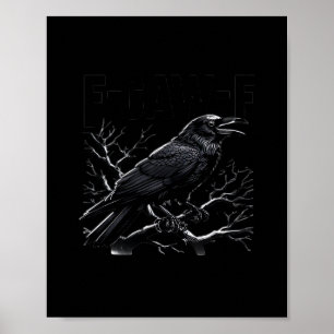 Crow, F-Caw-F Funny Bird Minimal Clean Poster