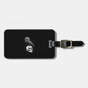 Crow, F-Caw-F Funny Bird Moon Gothic Adult Humor C Luggage Tag