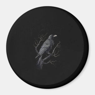 Crow, F-Caw-F Funny Bird Moon Gothic Adult Humor T Magnet