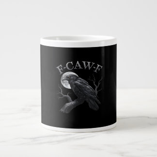 Crow F-Caw-F Funny Bird Moon Gothic Adult Humour C Large Coffee Mug