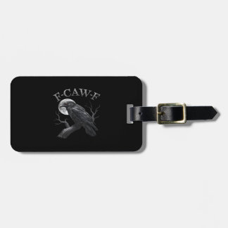 Crow F-Caw-F Funny Bird Moon Gothic Adult Humour C Luggage Tag