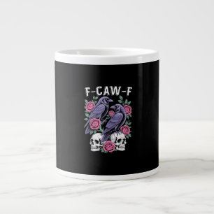 Crow F-Caw-F Funny Bird Moon Gothic Adult Humour M Large Coffee Mug