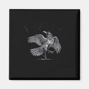 Crow, F-Caw-F Funny Bird Moon Gothic Adult Humour Magnet