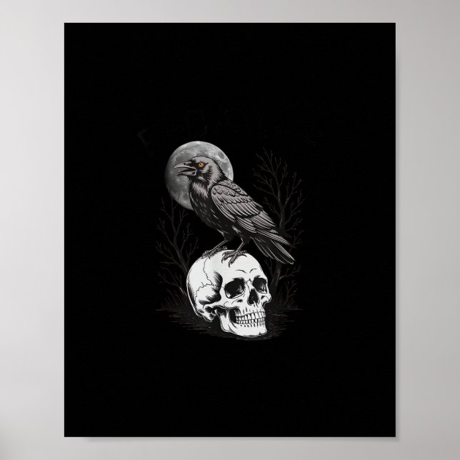 Crow, F-Caw-F Funny Bird Moon Gothic Adult Humour  Poster (Front)