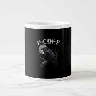 Crow F-Caw-F Funny Bird Moon Gothic Adult Humour V Large Coffee Mug
