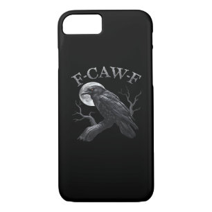 Crow F-Caw-F Funny Bird Moon Retro Classic iPhone 8/7 Case