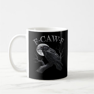 Crow F-Caw-F Funny Bird Moon Retro Classic Coffee Mug