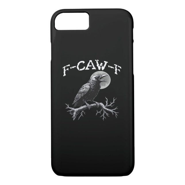 Crow F-Caw-F Funny Bird Retro Classic Case-Mate iPhone Case (Back)