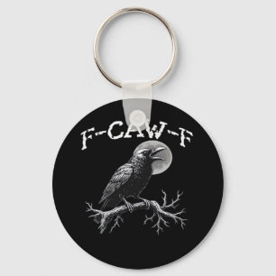 Crow F-Caw-F Funny Bird Retro Classic Key Ring