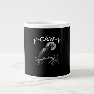 Crow F-Caw-F Funny Bird Retro Classic Large Coffee Mug