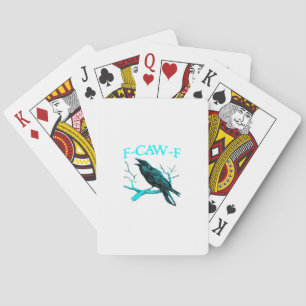 Crow F-Caw-F Funny Bird Retro Playing Cards