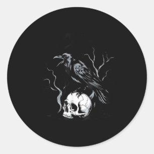 Crow F-Caw-F Funny Bird Saying Humor Meme Desin Classic Round Sticker