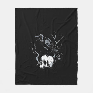 Crow F-Caw-F Funny Bird Saying Humour Meme Desin Fleece Blanket