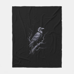 Crow F-Caw-F Funny Bird Saying Humour Meme Fleece Blanket