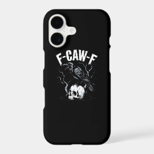 Crow F-Caw-F Funny Bird Skull Adult Humour Vintage