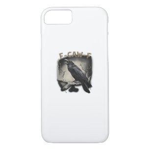 Crow, F-Caw-F Funny Bird Vintage Style iPhone 8/7 Case
