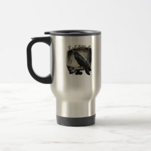 Crow, F-Caw-F Funny Bird Vintage Style Travel Mug