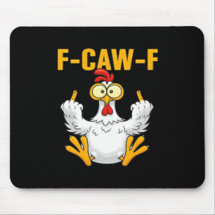 Crow F-Caw-F Funny Humor Gothic Mouse Pad
