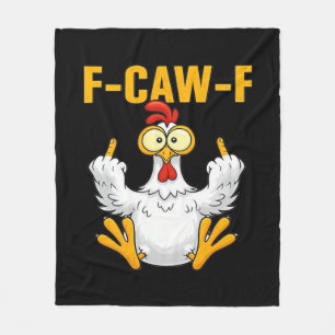 Crow F-Caw-F Funny Humour Gothic Fleece Blanket
