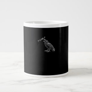 Crow F-Caw-F Funny Vintage Graphic Large Coffee Mug