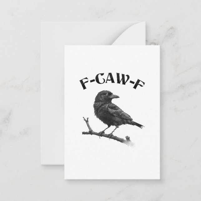 Crow F-CAW-F Halloween Card (Front)
