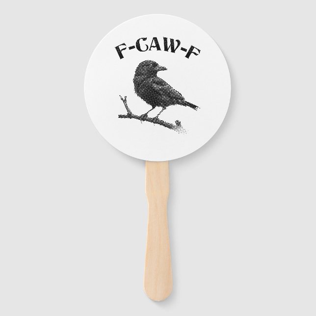 Crow F-CAW-F Halloween Hand Fan (Front)