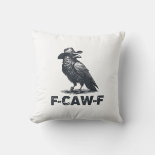 Crow F-Caw-F Retro Crow Lover Cushion