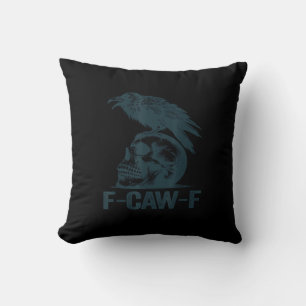 Crow F-Caw-F Retro Crow Lover Funny Cushion