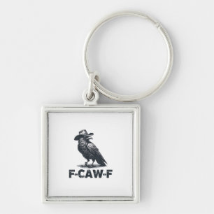 Crow F-Caw-F Retro Crow Lover Key Ring