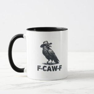 Crow F-Caw-F Retro Crow Lover Mug