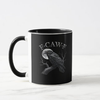 Crow Funny F-Caw-F Moon Mug