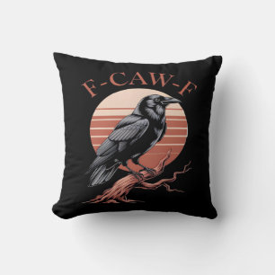Crow Gothic Funny F-Caw-F Humour Classic Style Cushion