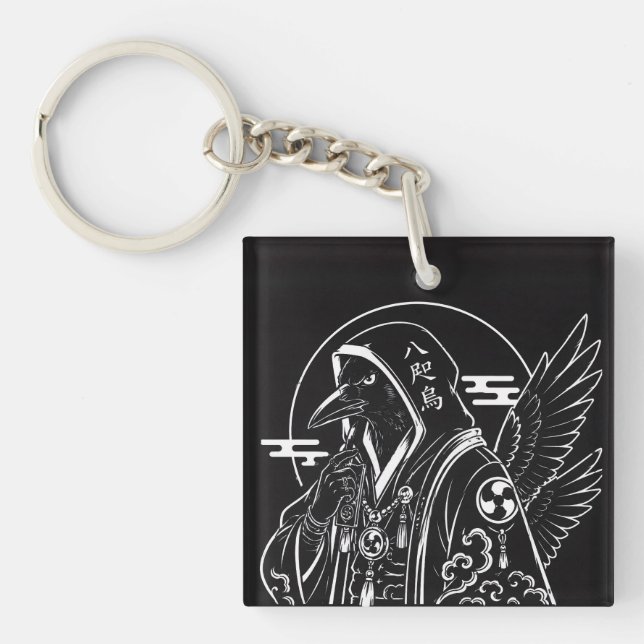 Crow Guardian Key Ring (Front)