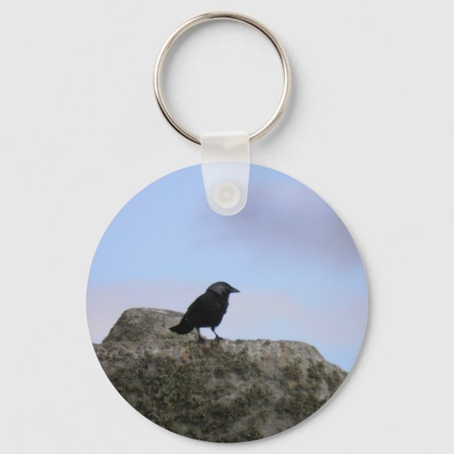 Crow guardian of Stone Henge Key Ring (Front)